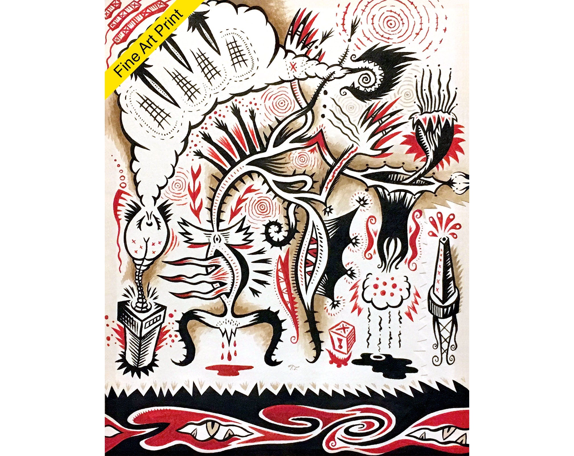 Election Night In Feartown - Art Print by Shadowpuffs