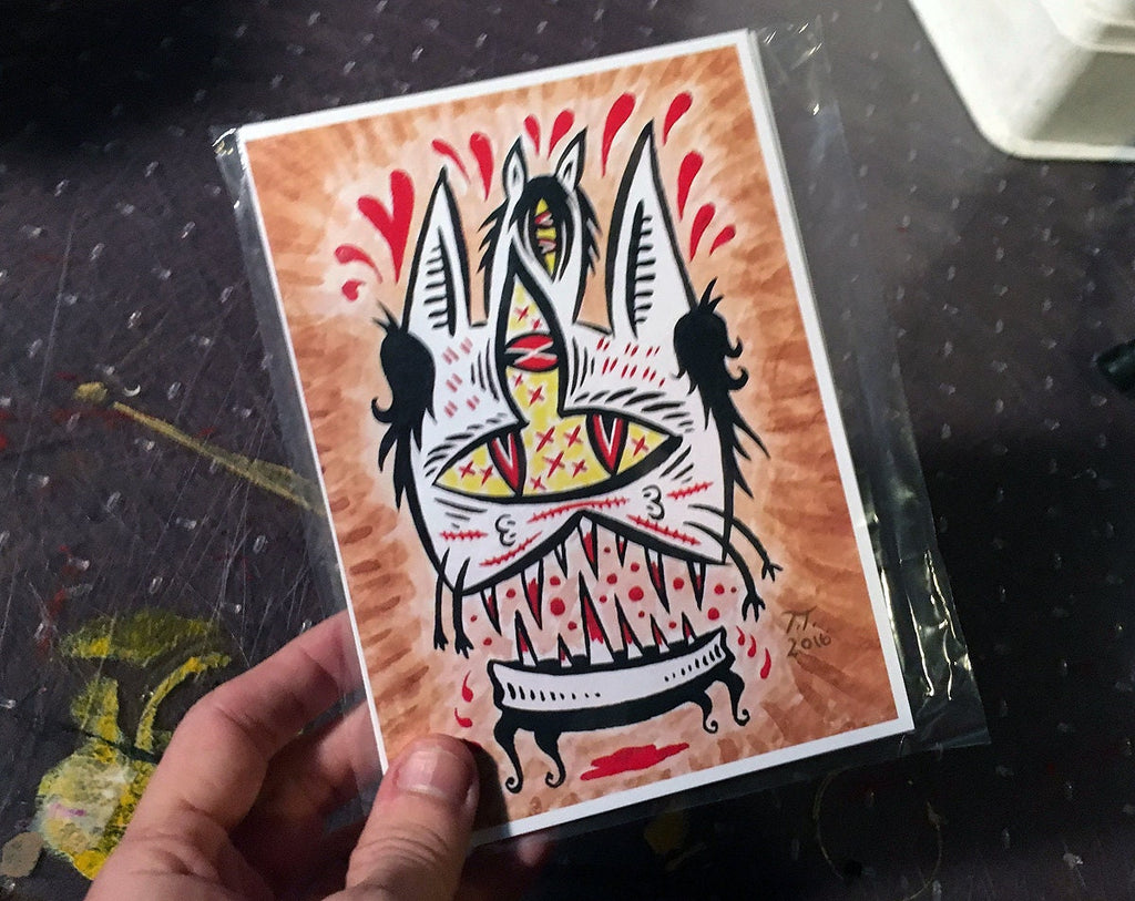 Blood-Munching Cat - Fine Art Print