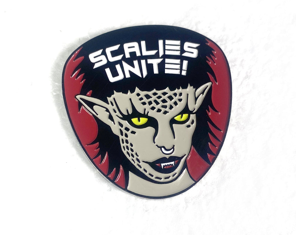 Astrud Aurelia Scalies Unite Enamel Pin