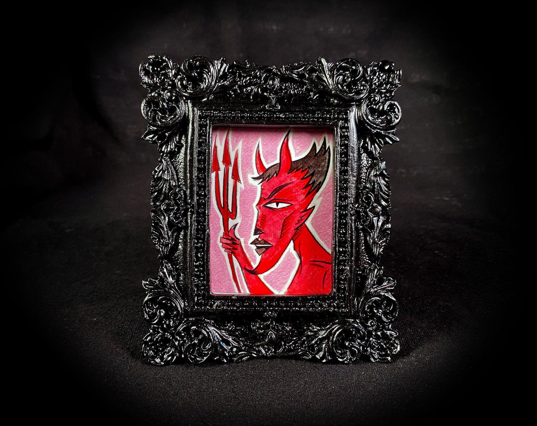 Young Devil - Tiny Demon Framed Print