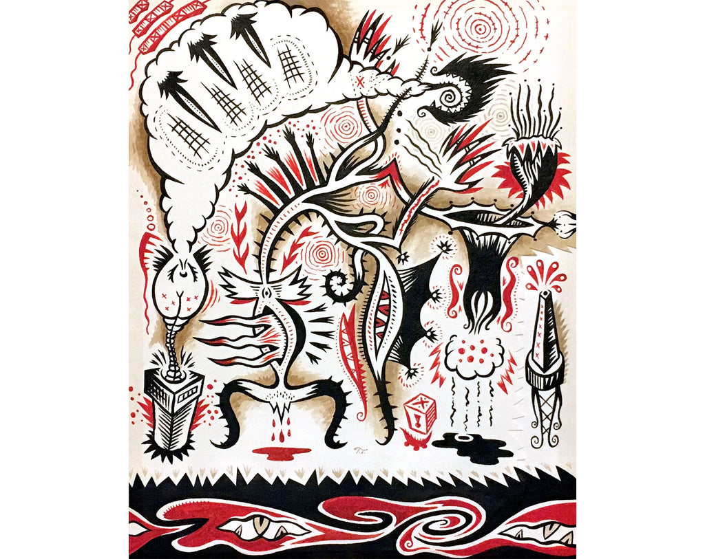 Election Night In Feartown - Art Print by Shadowpuffs