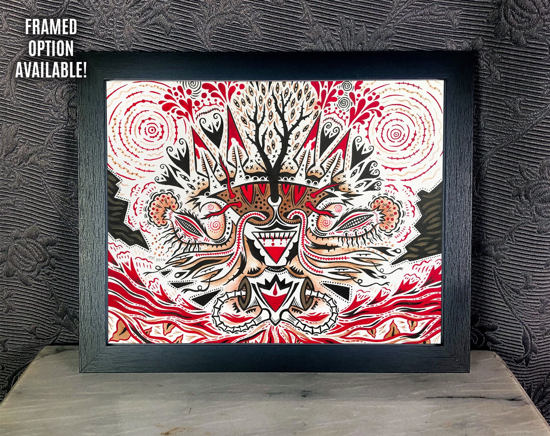 Blood Beast Rising - Art Print by Shadowpuffs