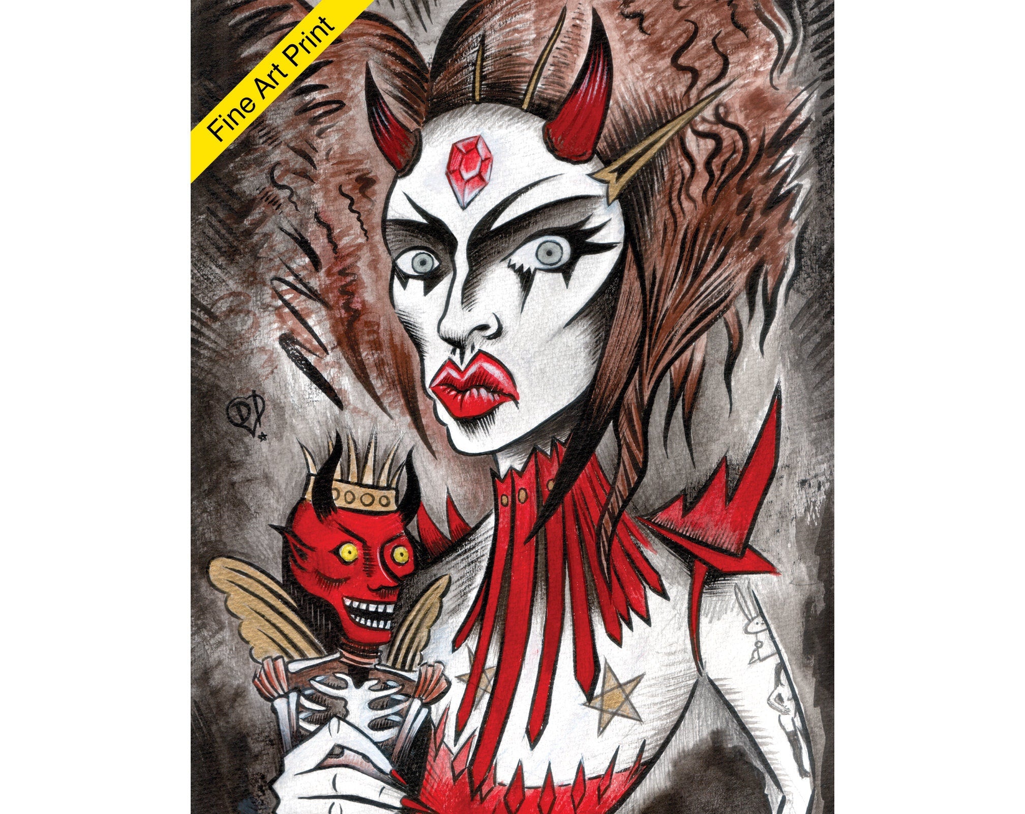 Demonic Disasterina Digital Print