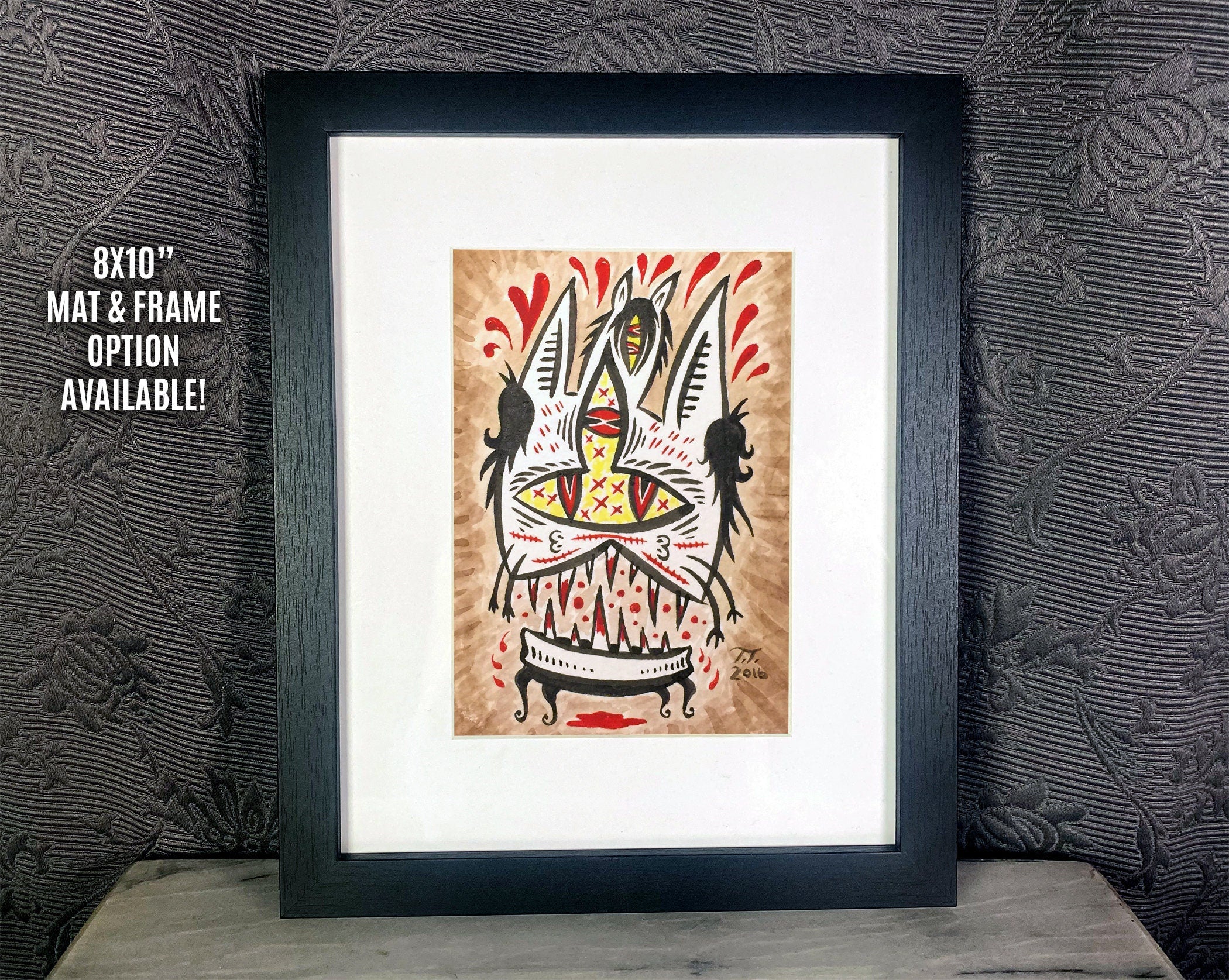 Blood-Munching Cat - Fine Art Print