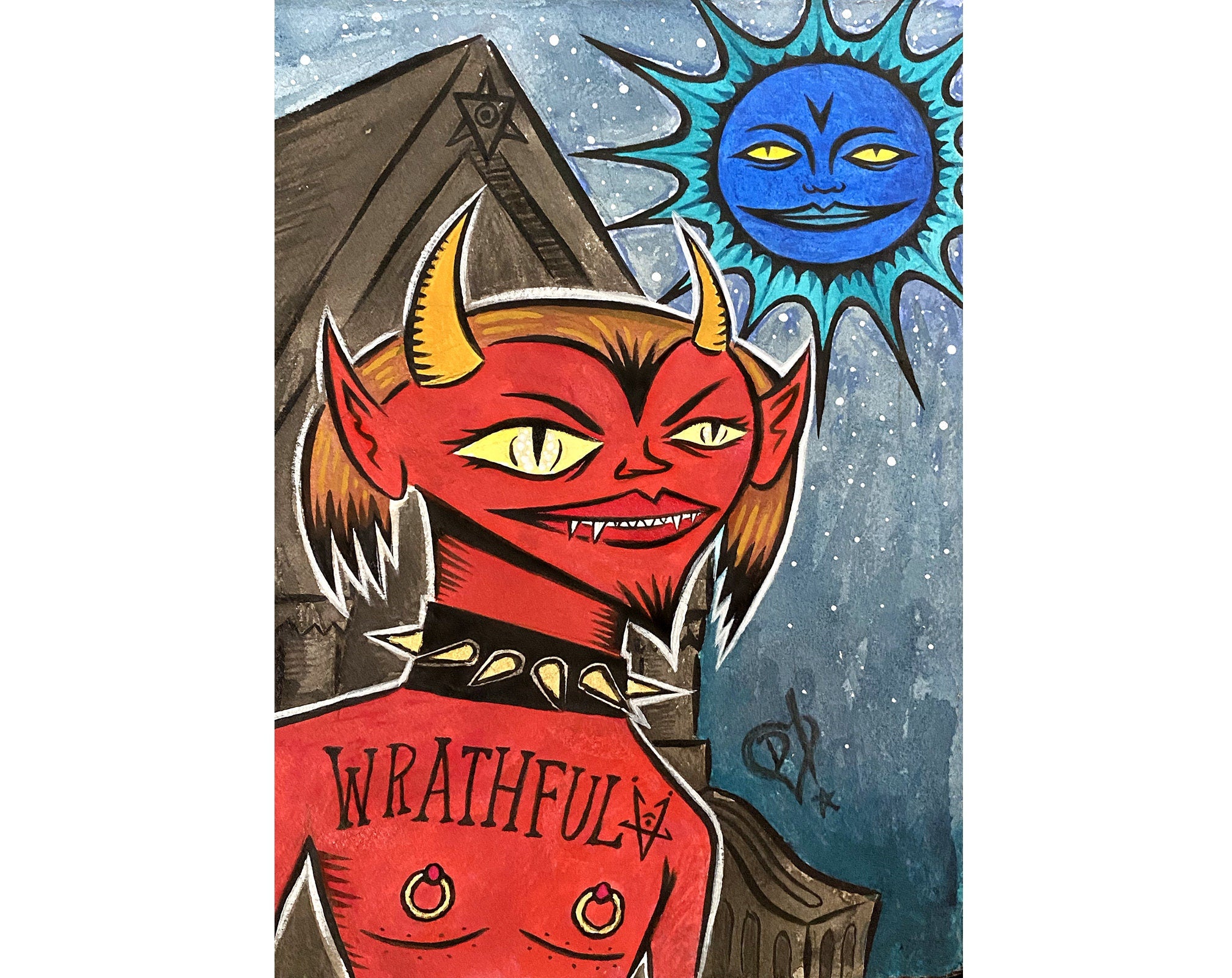 Wrathful Androgydemon - fine art print by Disasterina