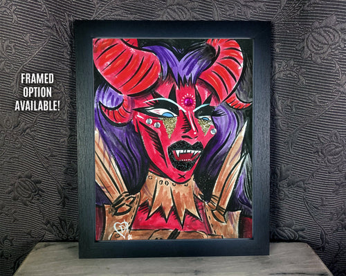 Disasterina Tiefling - Fine Art Print by Disasterina