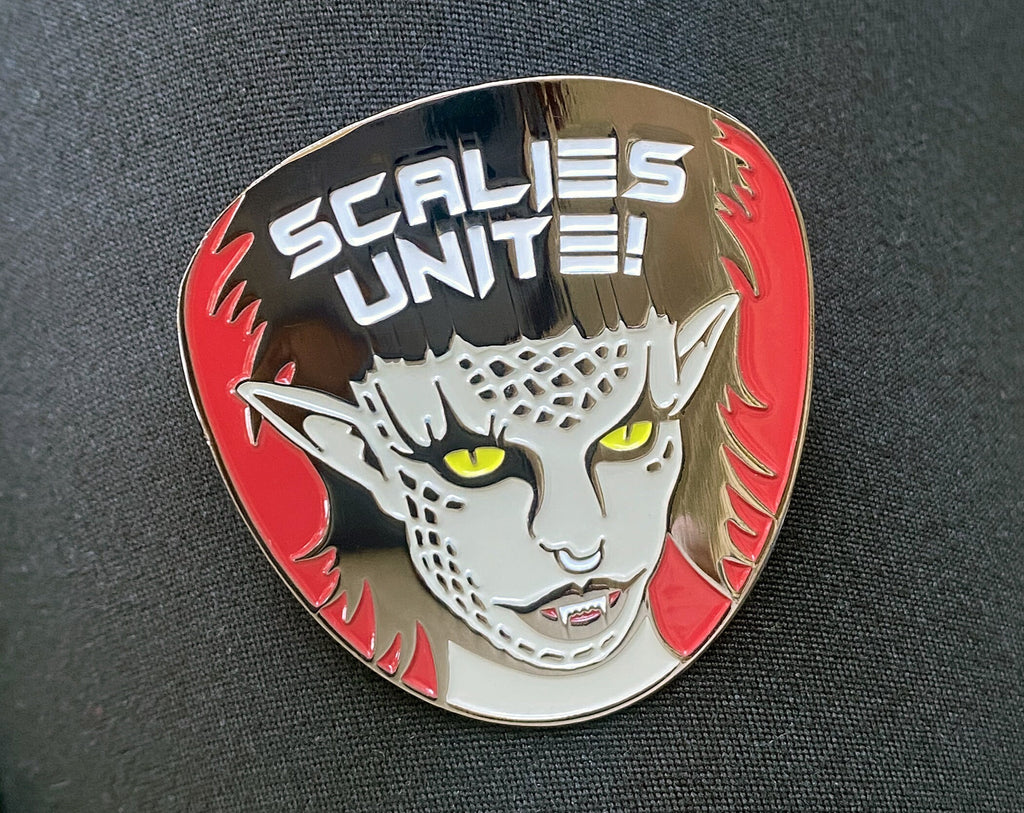 Astrud Aurelia Scalies Unite Enamel Pin