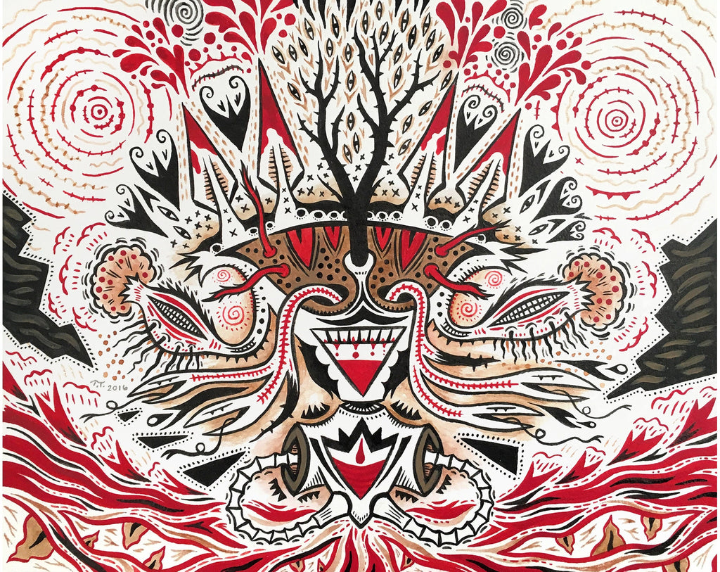 Blood Beast Rising - Art Print by Shadowpuffs