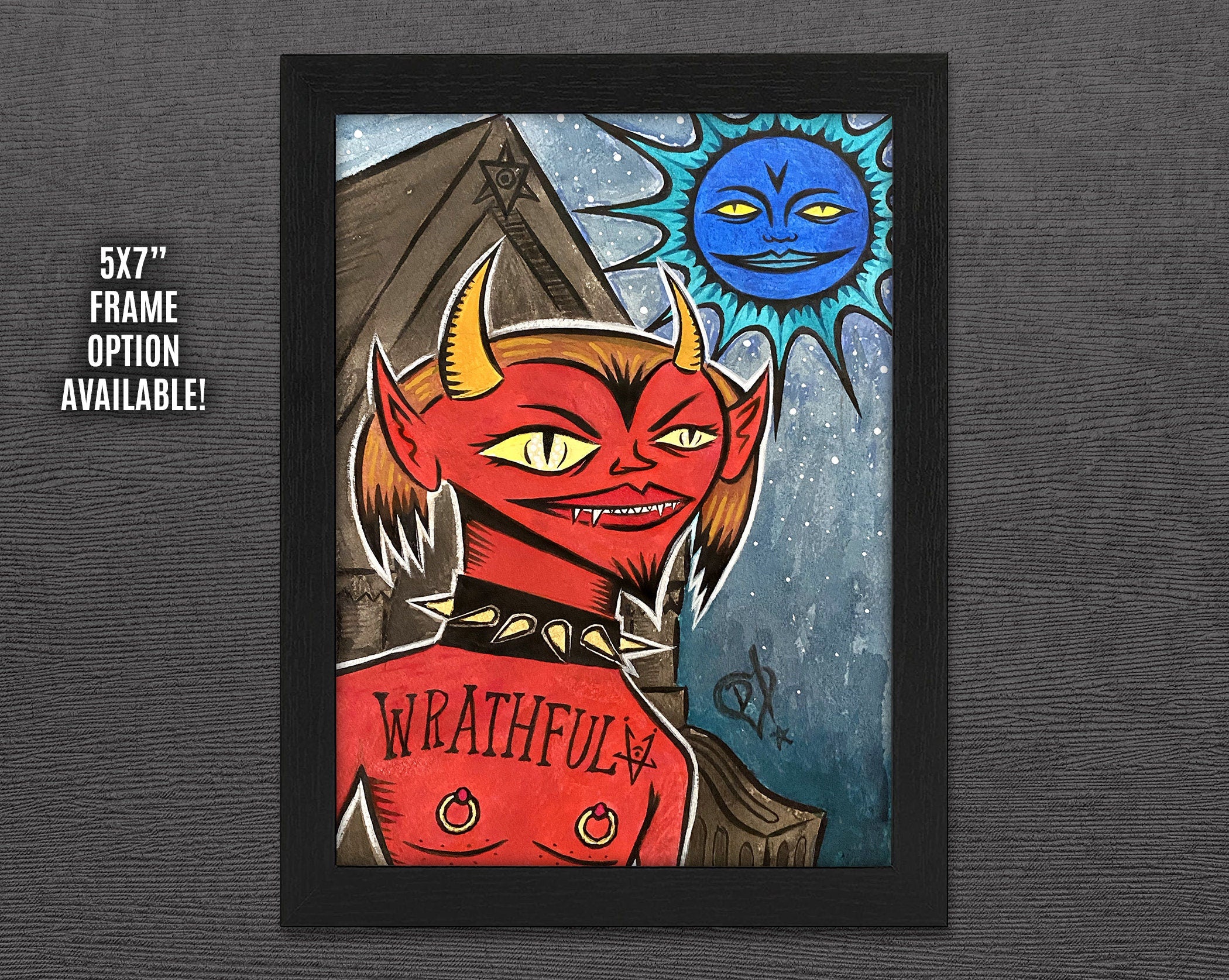 Wrathful Androgydemon - fine art print by Disasterina