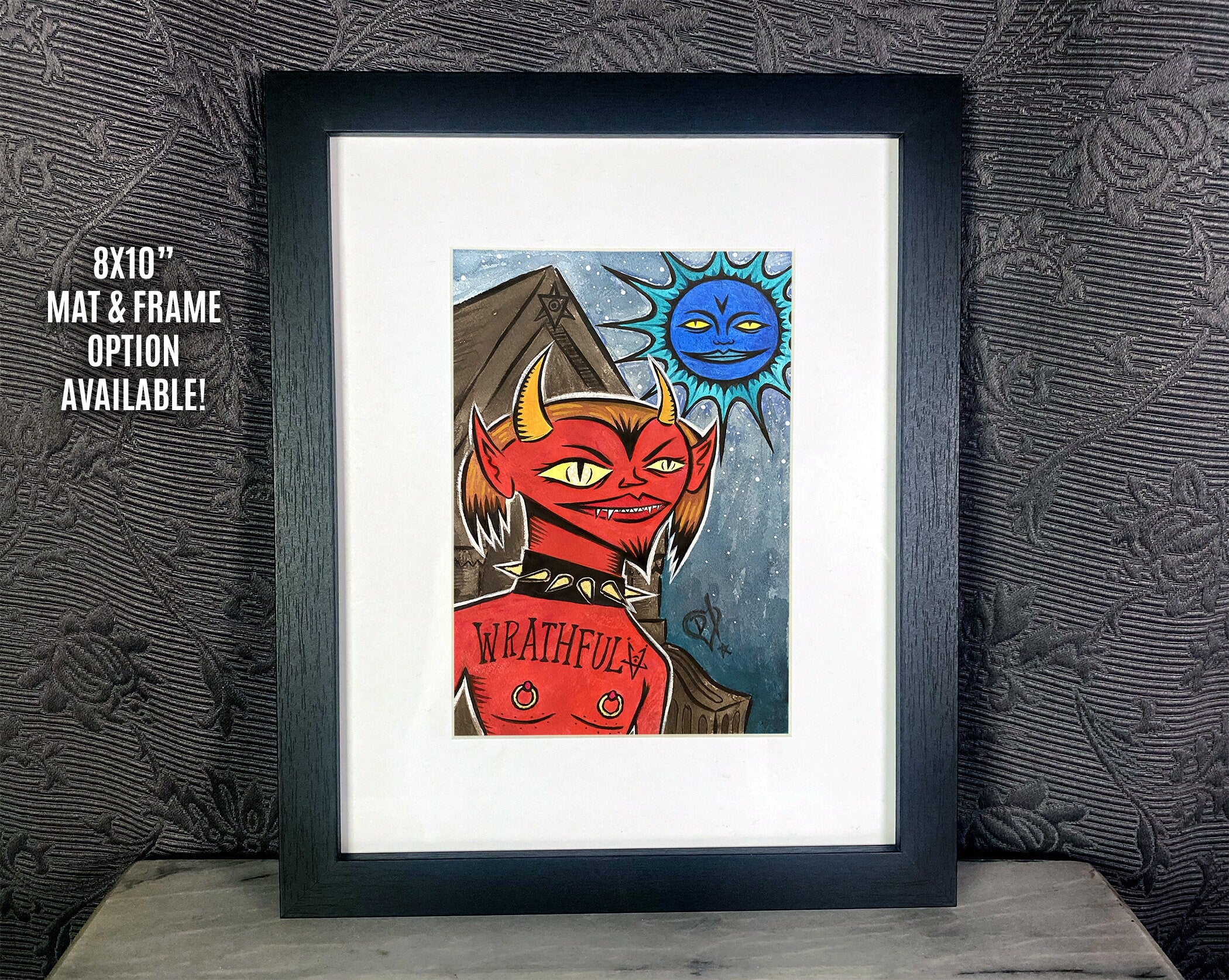 Wrathful Androgydemon - fine art print by Disasterina