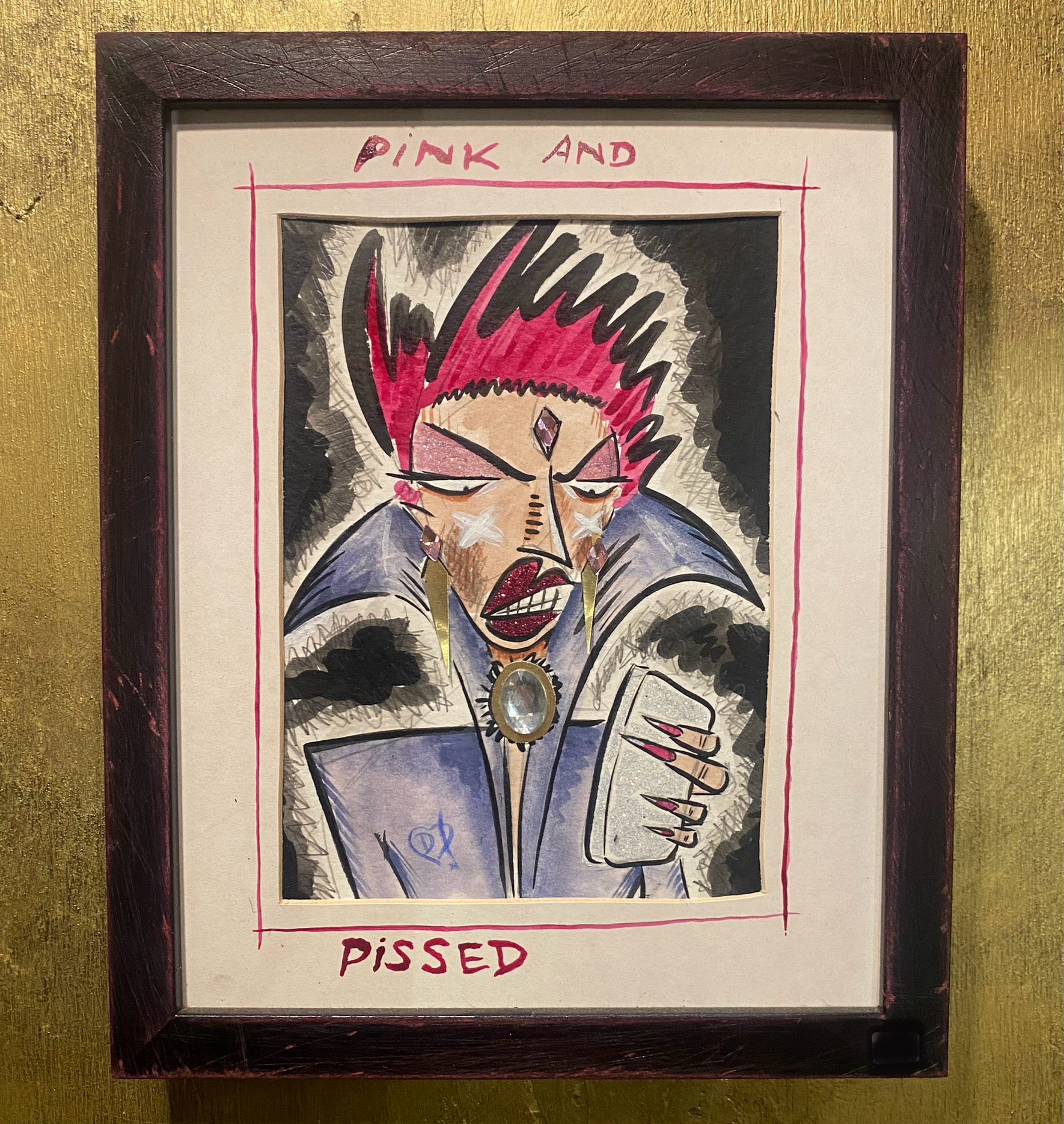 Pink and Pissed painting by Disasterina