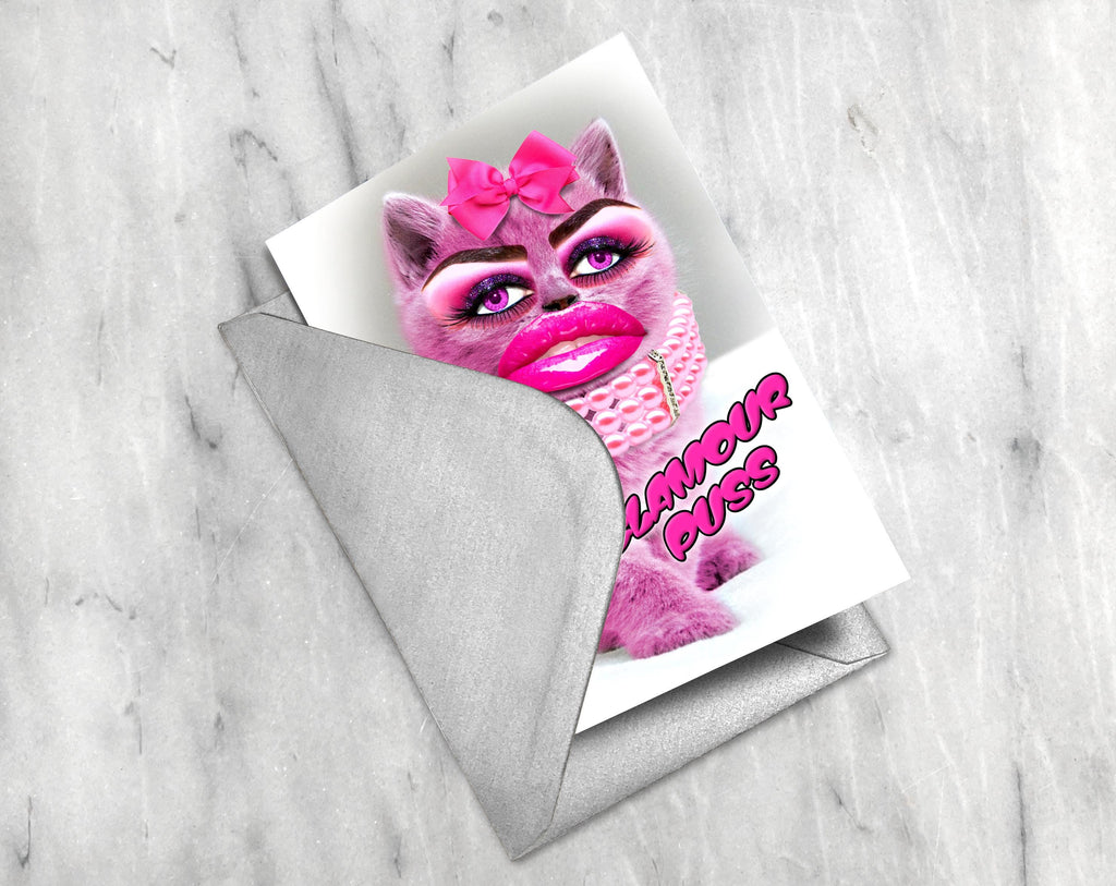 Glamour Puss Greeting Card
