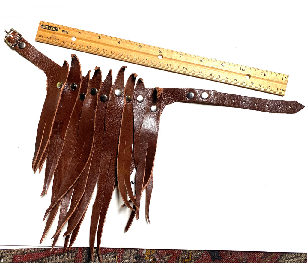 Brown Recycled Thin Leather Choker