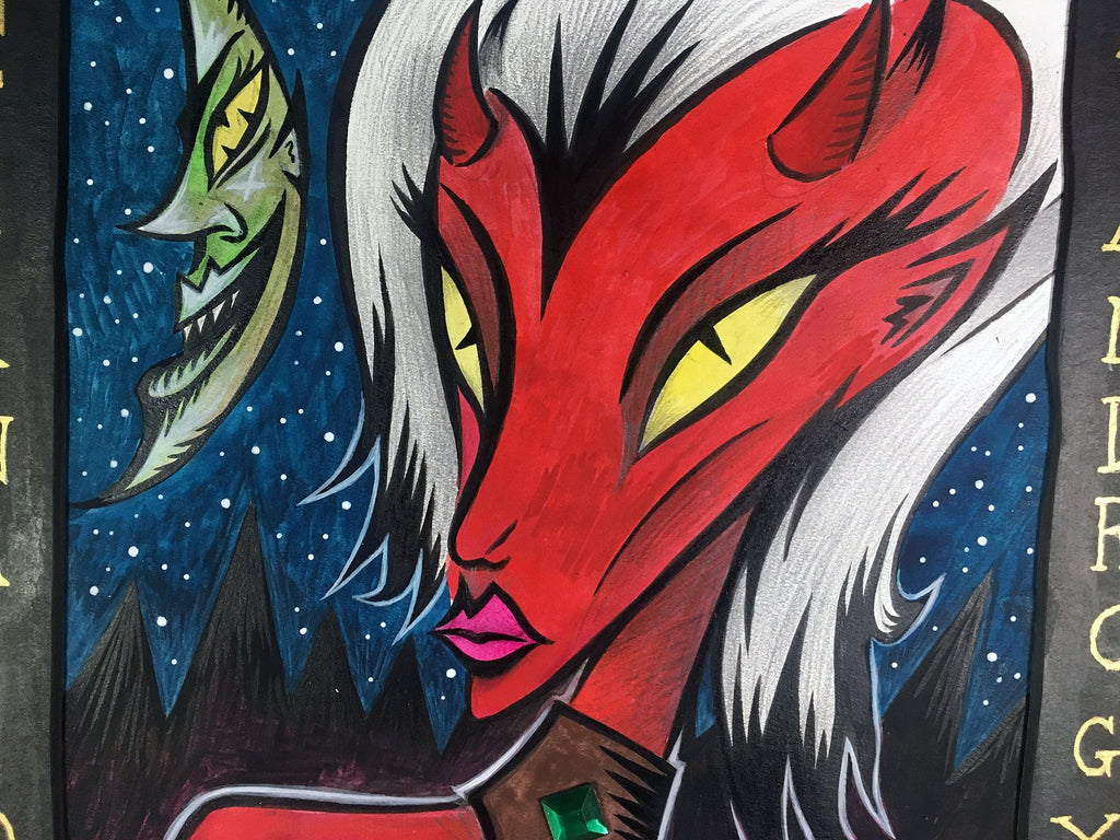 Infernal Order of Androgydemons - painting by Disasterina