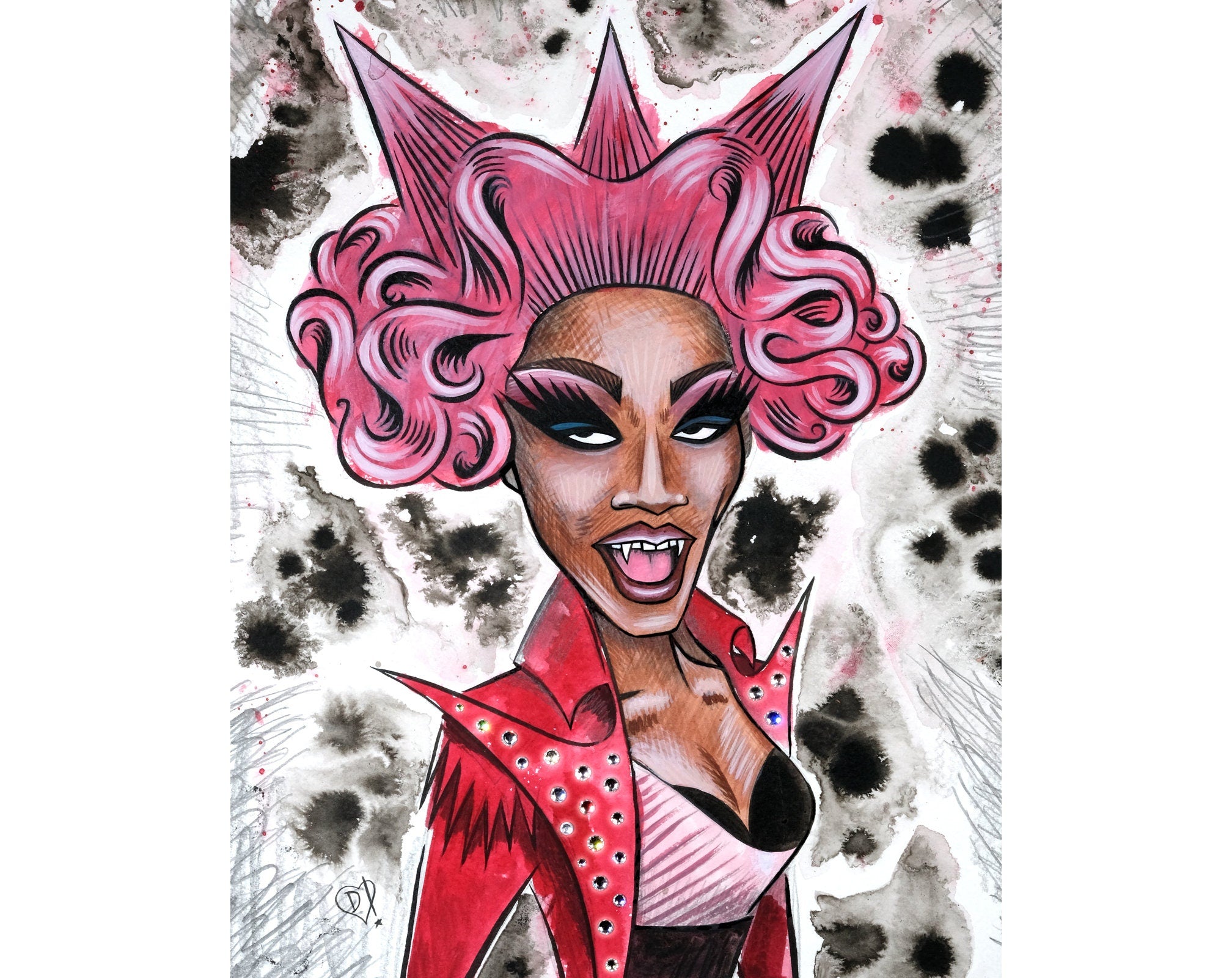 Foxie Adjuia Digital Print by Disasterina