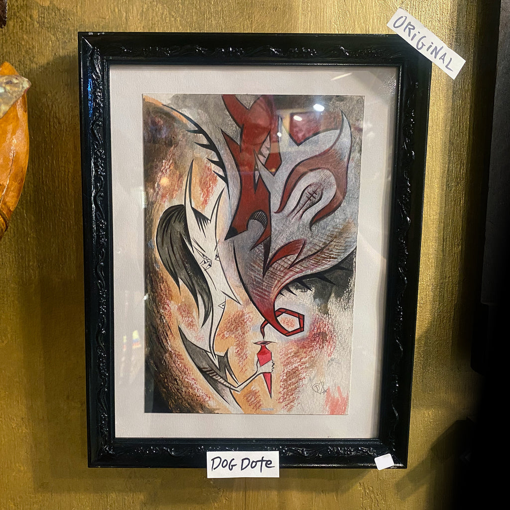 Dog Dote - Original Painting by Disasterina