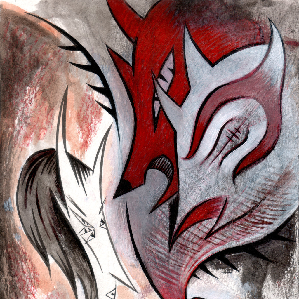 Dog Dote - Original Painting by Disasterina