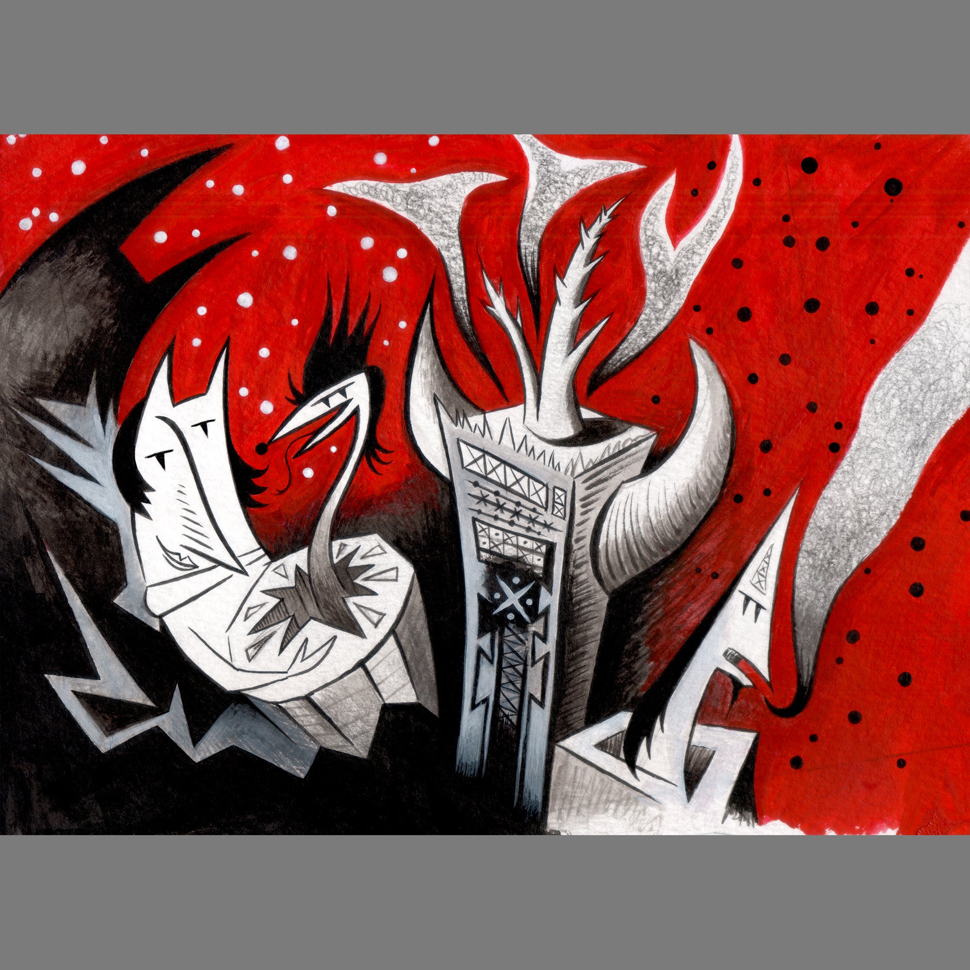 Machines Confound - Original Painting by Disasterina