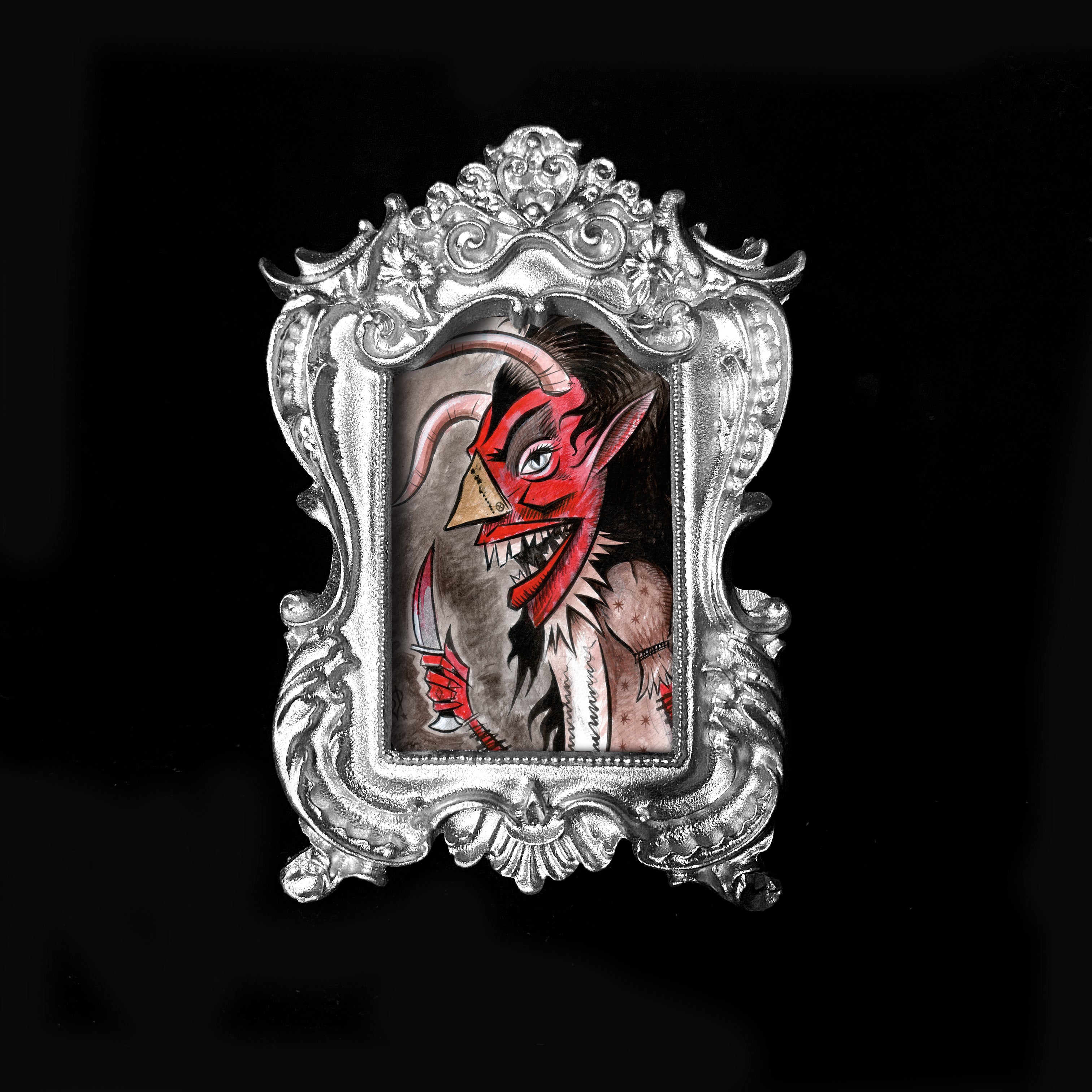Monstrous Tiny Demon Framed Print