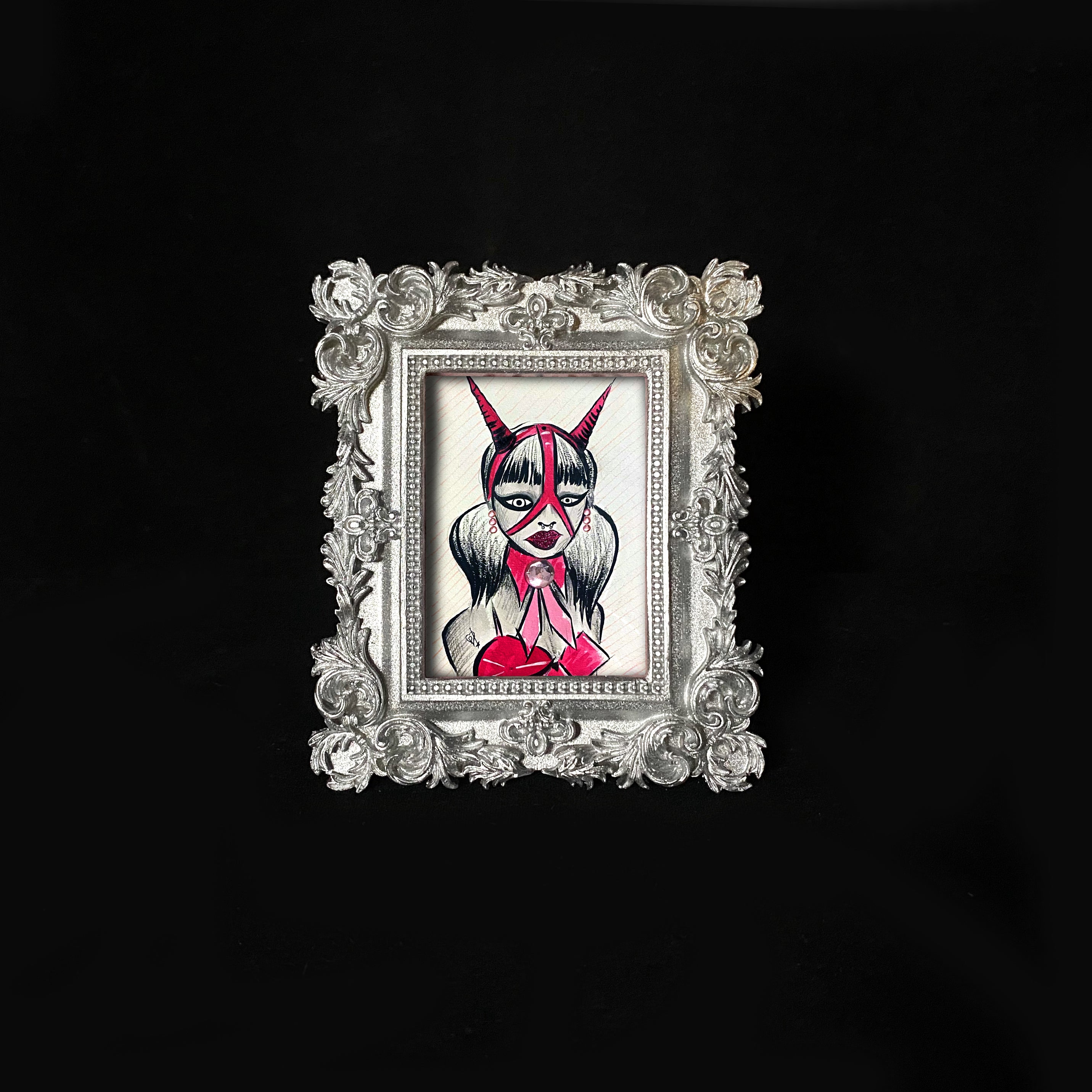 Jazmin Bean Tiny Demon Framed Print